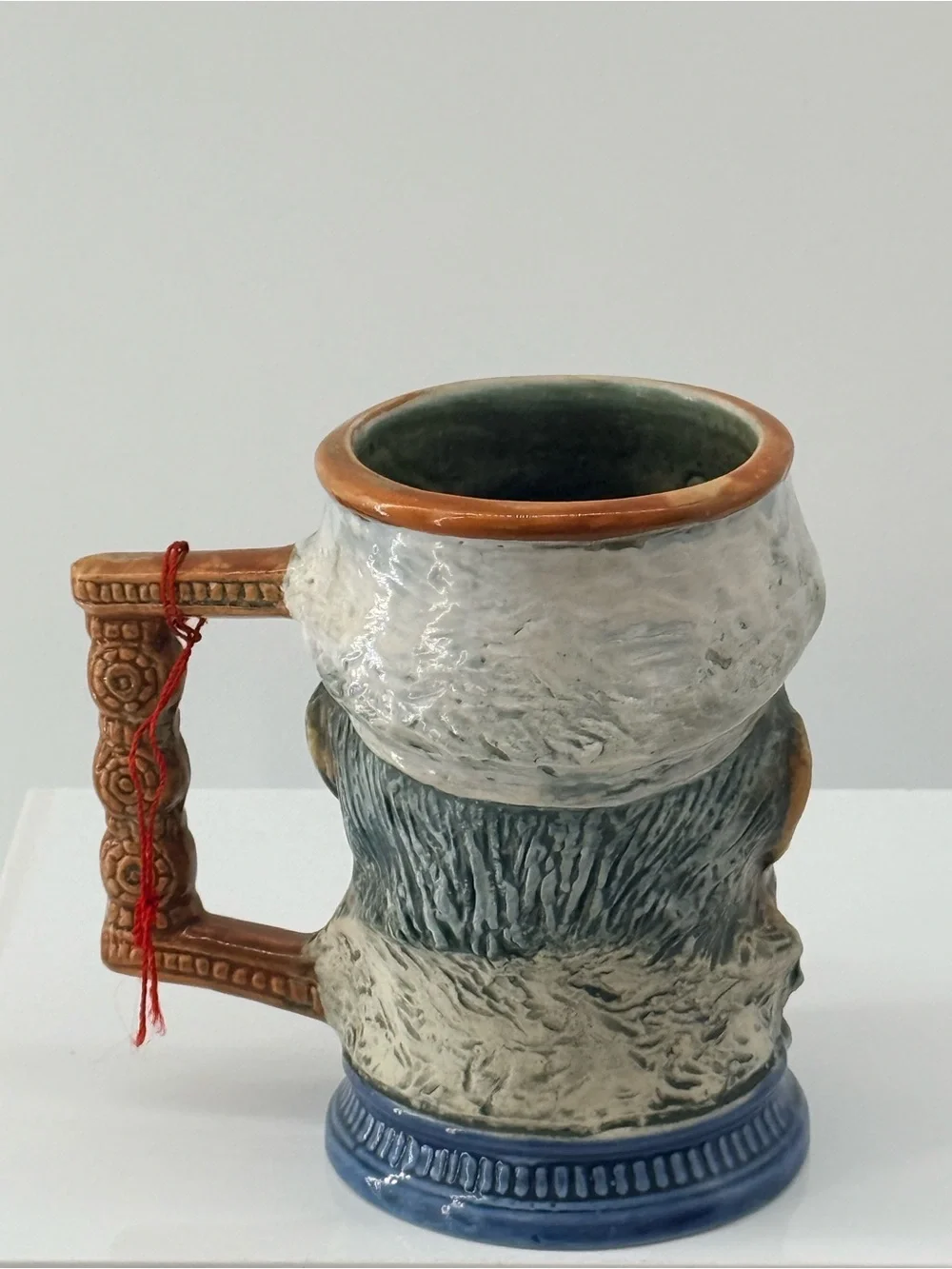 Ceramic Sailor Face Decorative Mug — Blue, Brown